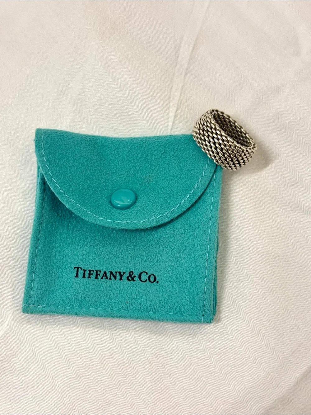 Tiffany & Co. Mesh Silver Ring